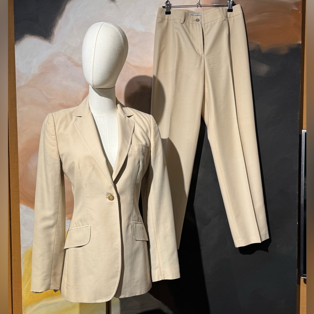 DOLCE & GABBANA - Authentic - Tan Women's Suit Jacket and Pants - spots - Picture 2 of 14